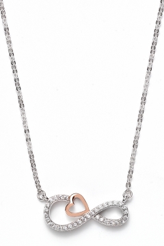 Halskette Infinity Herz 925 Sterlingsilber