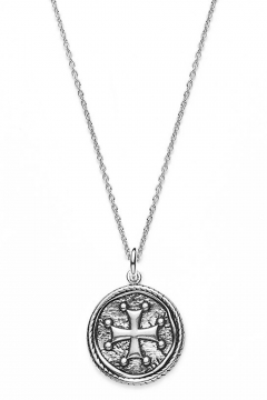 Münzkette Kreuz - 925 Sterlingsilber