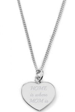 Gravierbare Herzkette "Home is where Mom is"