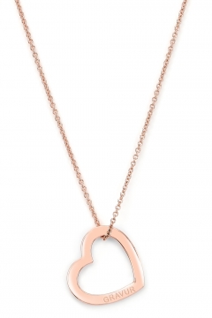 Gravierbare Herzkette Tender - 925 Sterlingsilber