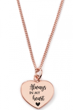 Gravierbare Herzkette Always in my Heart