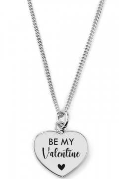 Gravierbare Herzkette Be My Valentine