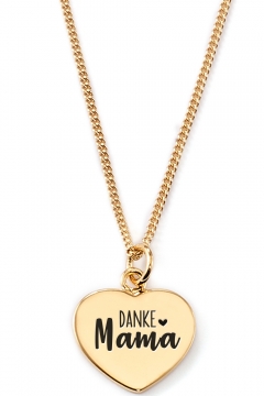 Gravierbare Herzkette "Danke Mama"