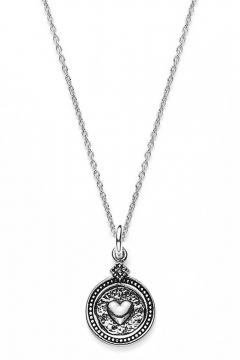 Münzkette Herz - 925 Sterlingsilber