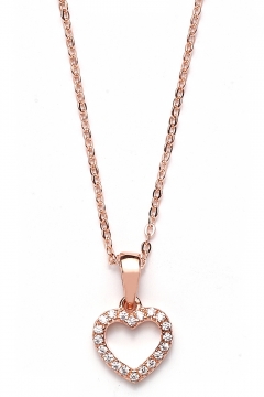 Herzkette Zirkonia - 925 Sterlingsilber