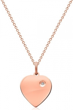 Herzkette mit Zirkonia - 925 Sterlingsilber