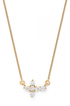 Kreuzkette mit Zirkonia - 925 Sterlingsilber