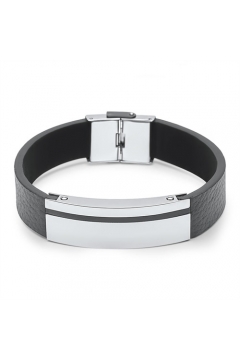 Lederarmband mit Gravurplatte für Herren