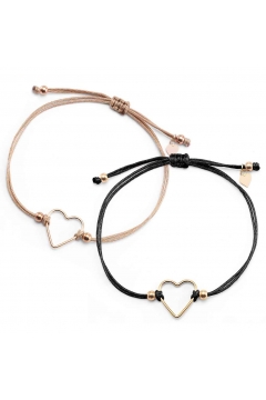 Muttertagsgeschenk-Set - Herz-Armbänder Deep Love | individuell gravierbar