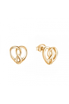 Infinity Herz Ohrringe - 925 Sterlingsilber