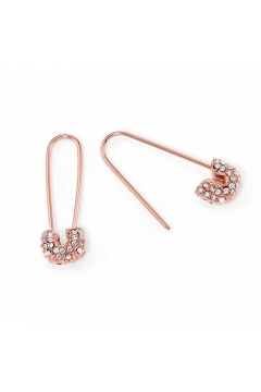 Ohrring Safety Pin mit Zirkonia | einzeln