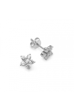 Ohrring Blume - 925 Sterlingsilber