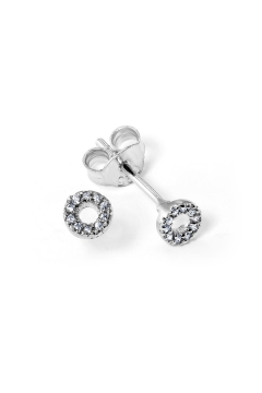Ohrstecker "Shiny Circle" - 925-Sterlingsilber