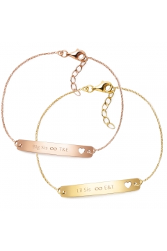 Partnerarmbänder mit Herz | individuell gravierbar