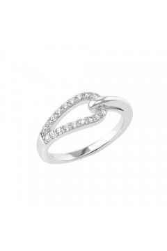Ring Loop mit Zirkonia - 925 Sterlingsilber