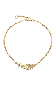 Engelsflügel-Armband 925er Silber gelbvergoldet 