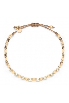 Stoffarmband mit Plättchen by Ernestine Palmert