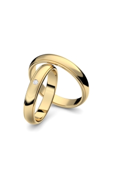 AMOONIC Eheringe "Smart" Paarringe (Ring-Set) modern mit Zirkonia