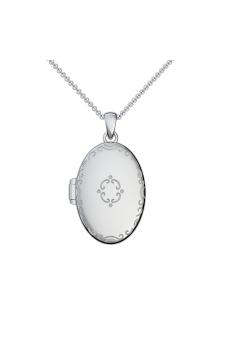 AMOONIC Medaillon "Ornate Love" Kette mit Amulett - Anhänger zum Öffnen für Bilder