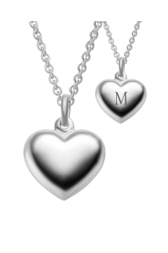 AMOONIC Herzkette "Sensitive Heart" Herzanhänger - individuell gravierbar