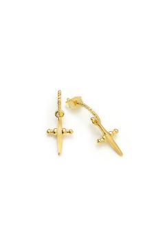 Ohrring Kreuz - 925 Sterlingsilber