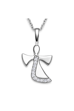 AMOONIC Engel Kette "Sweet Angel" Schutzengel - Talisman - Kinder-Schmuck (individuell anpassbare Halskettenlänge)
