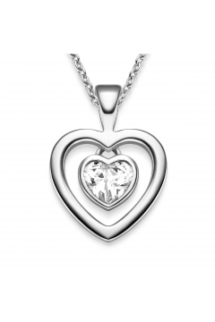 AMOONIC Herzkette "Emotion" mit Zirkonia-Herz