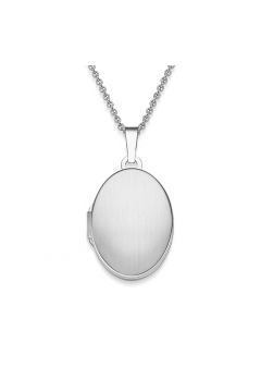 AMOONIC Medaillon "Oval" Kette mit Amulett - Anhänger zum Öffnen für Bilder