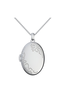 AMOONIC Medaillon "Bloomy Love" Kette mit Amulett - Anhänger zum Öffnen für Bilder