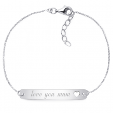 Armband "love you mum" - 925 Sterlingsilber