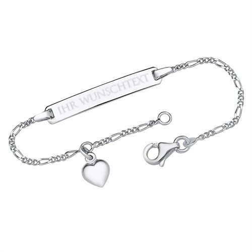 Silberarmband mit Diamantgravur
