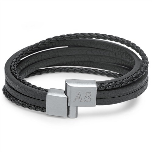 Lederarmband mit Diamantgravur