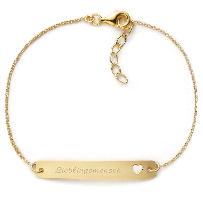 Armband Gravurplatte mit "Arabischem Zeichen" - 925 Sterlingsilber