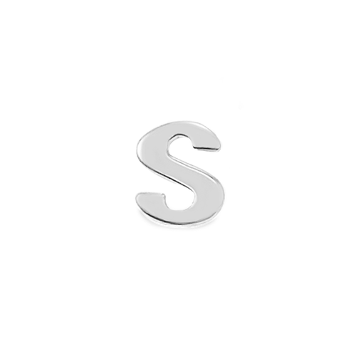 Ohrstecker "S" | einzeln - 925 Sterlingsilber