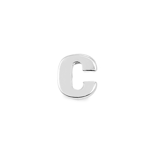 Ohrstecker "C" | einzeln, 925 Sterlingsilber