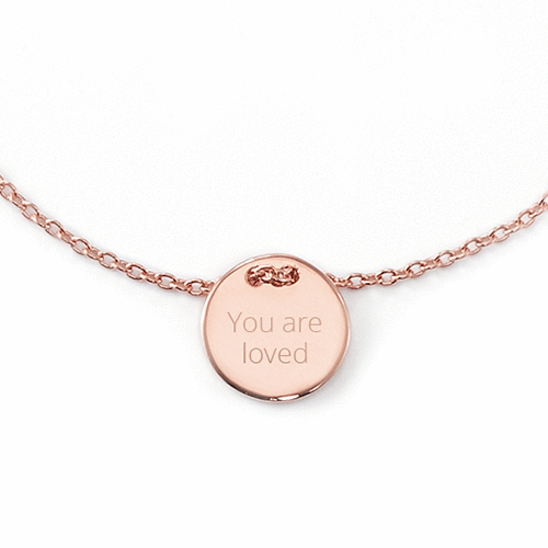 Armband "you are loved" mit Rückseitengravur | 925 Sterlingsilber